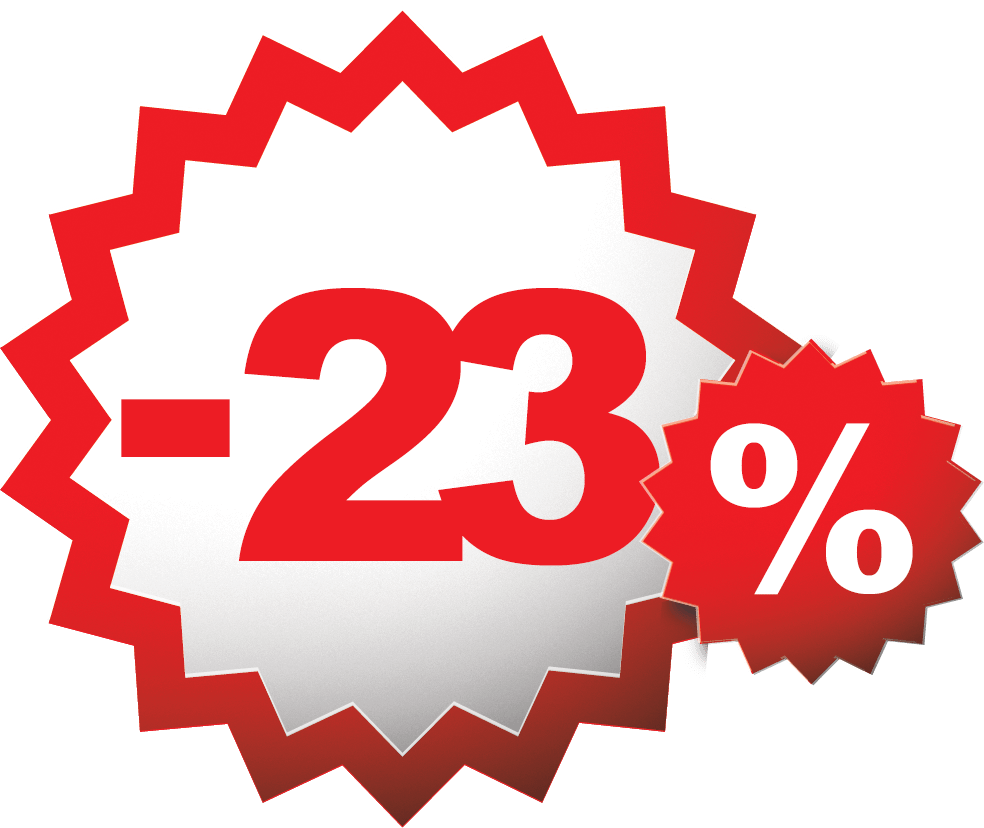 Скидка 23% на монтаж оборудования